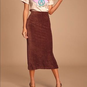Free People Helen Corduroy Tube skirt